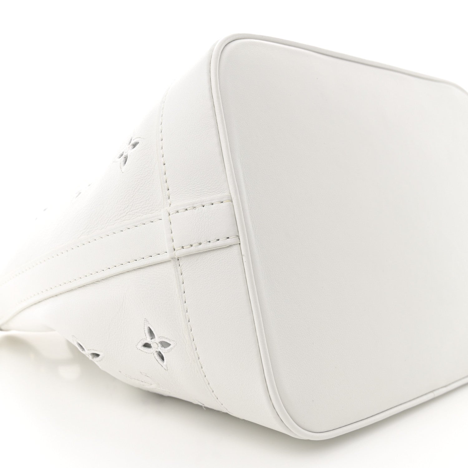 Louis Vuitton Calfskin Monogram Cutout Petit Noe White 8 of 11