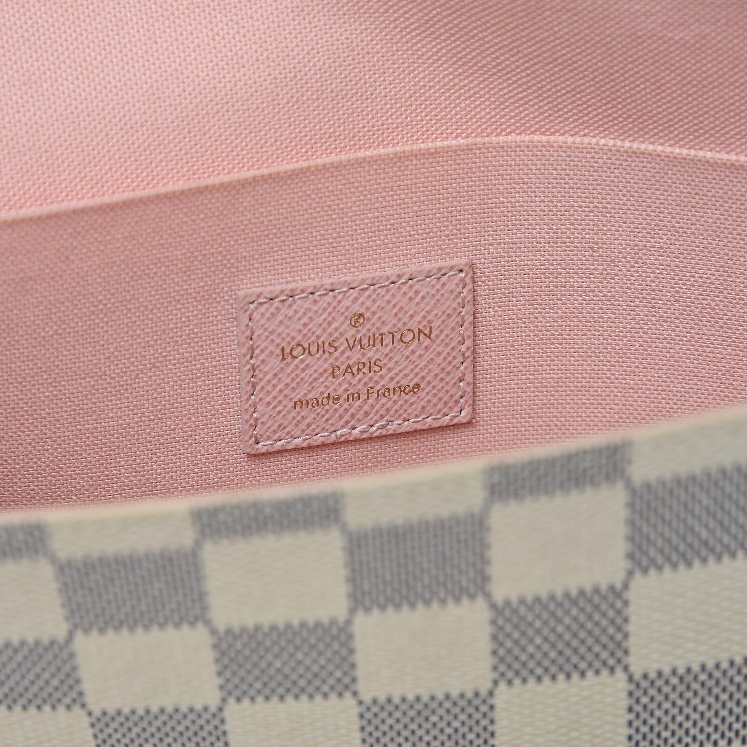 Louis Vuitton Damier Azur Pochette Felicie Chain Wallet Rose Ballerine 7 of 10