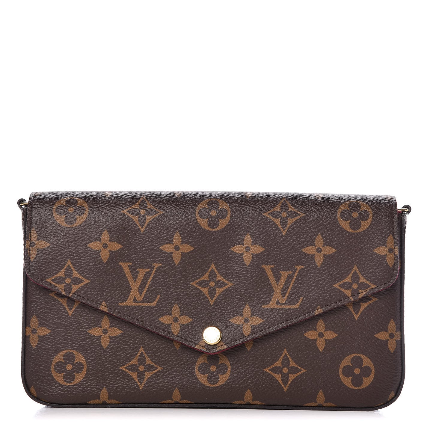 Monogram Pochette Felicie Chain Wallet Fuchsia