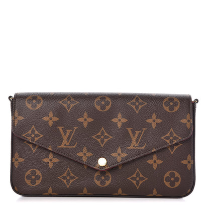 Louis Vuitton Monogram Pochette Felicie Chain Wallet Fuchsia 1 of 11