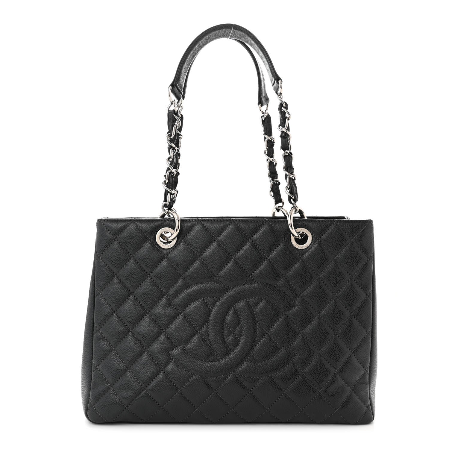 Chanel Caviar Quilted Grand Shopping Tote GST Dark Grey 1 of 11