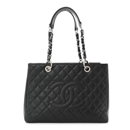 Chanel Caviar Quilted Grand Shopping Tote GST Dark Grey 1 of 11