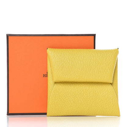Hermes Chevre Mysore Bastia Coin Purse Jaune De Naples 8 of 8