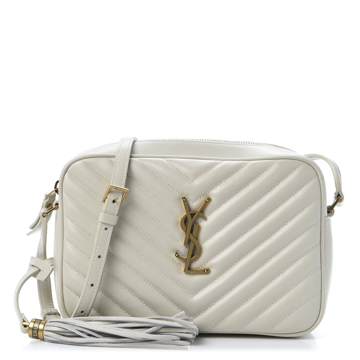 Calfskin Matelasse Monogram Lou Camera Bag Crema Soft