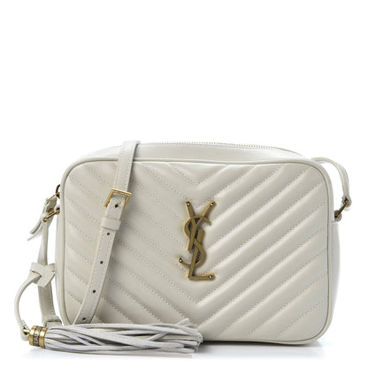 Saint Laurent Calfskin Matelasse Monogram Lou Camera Bag Crema Soft 1 of 9