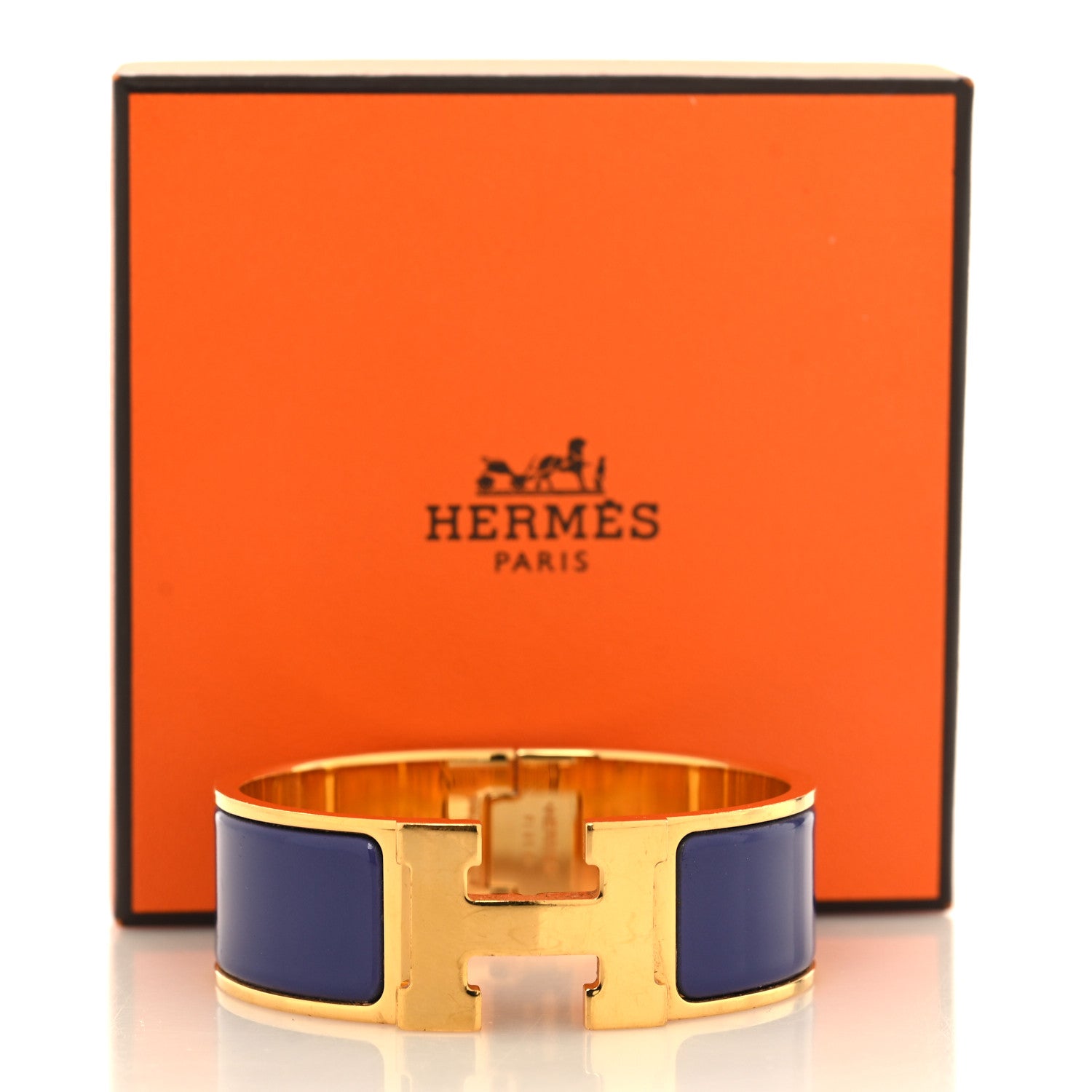 Hermes Enamel Wide Clic Clac H Bracelet PM Violet 5 of 5