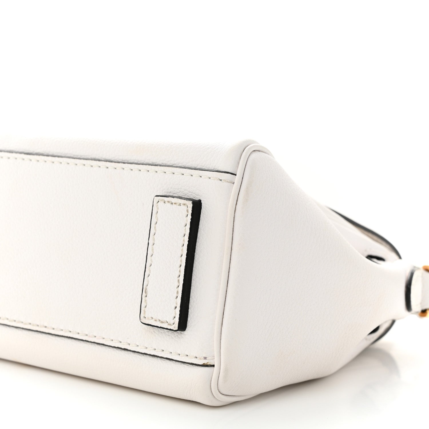 Versace Calfskin Small La Medusa Top Handle Handbag Optical White 9 of 12
