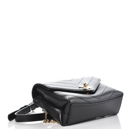 Chanel Calfskin Chevron Stitched Coco Waist Bag Black 4 of 8