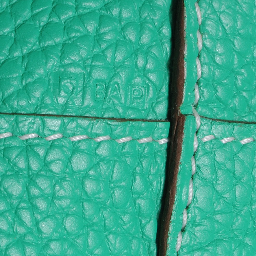 Taurillon Clemence Double Sens 45 Reversible Tote Menthe and Bleu Thalassa