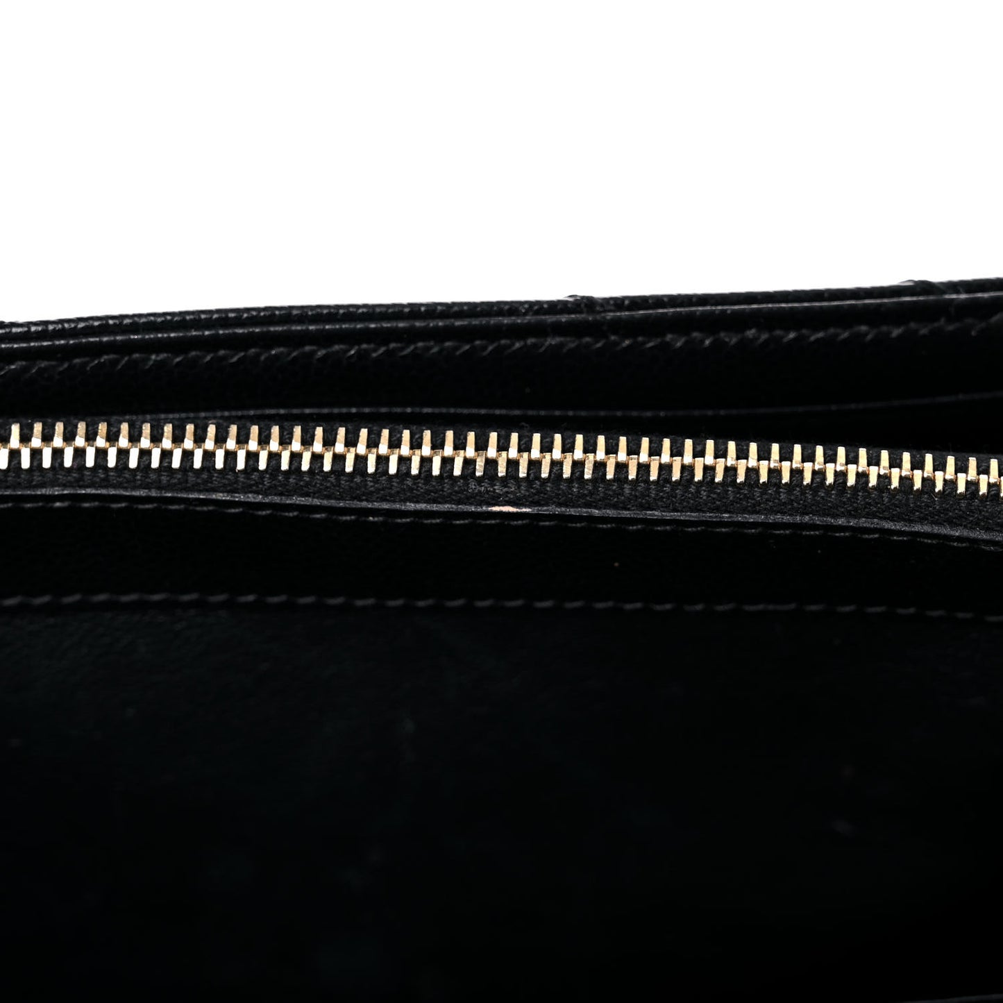 Grain De Poudre Matelasse Chevron Monogram Chain Wallet Black