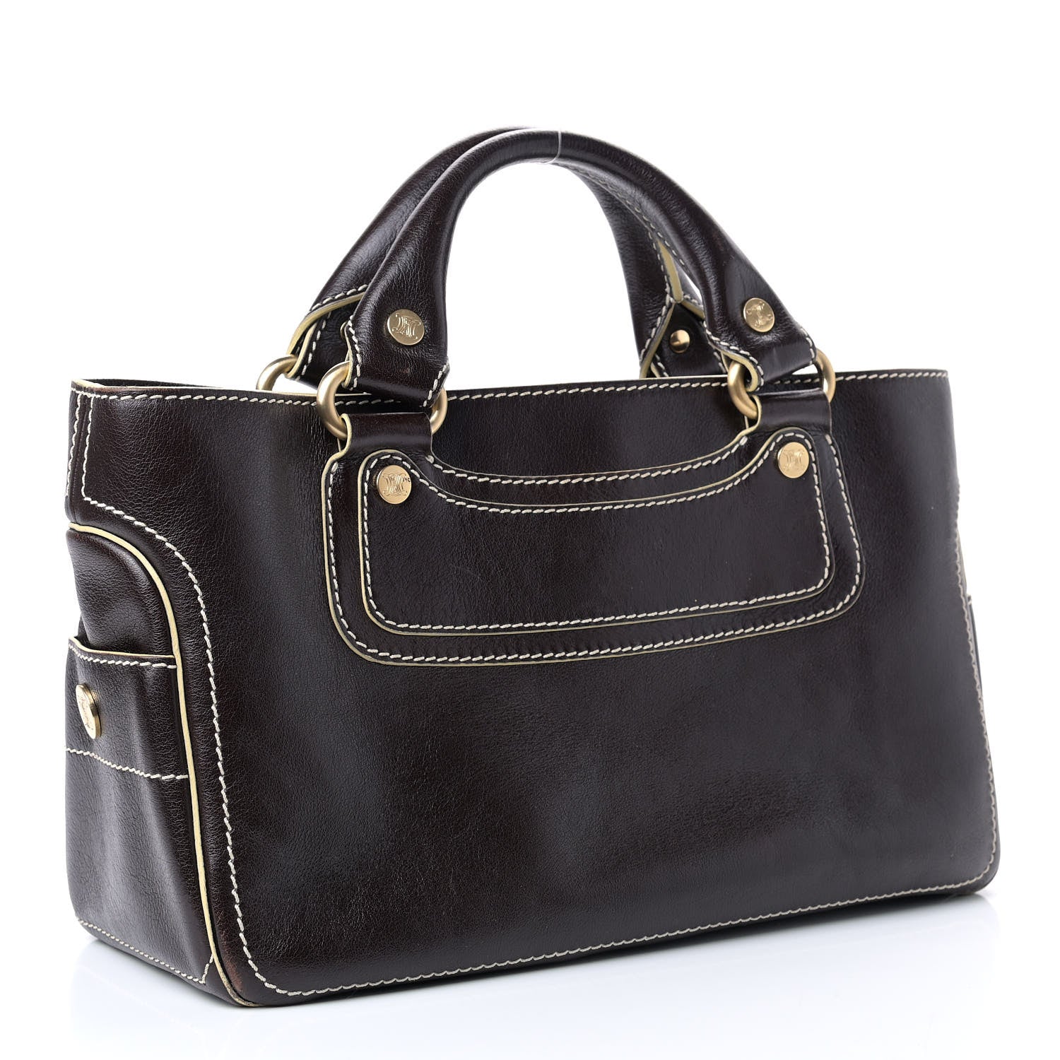 Celine Buffalo Boogie Satchel Brown 3 of 9