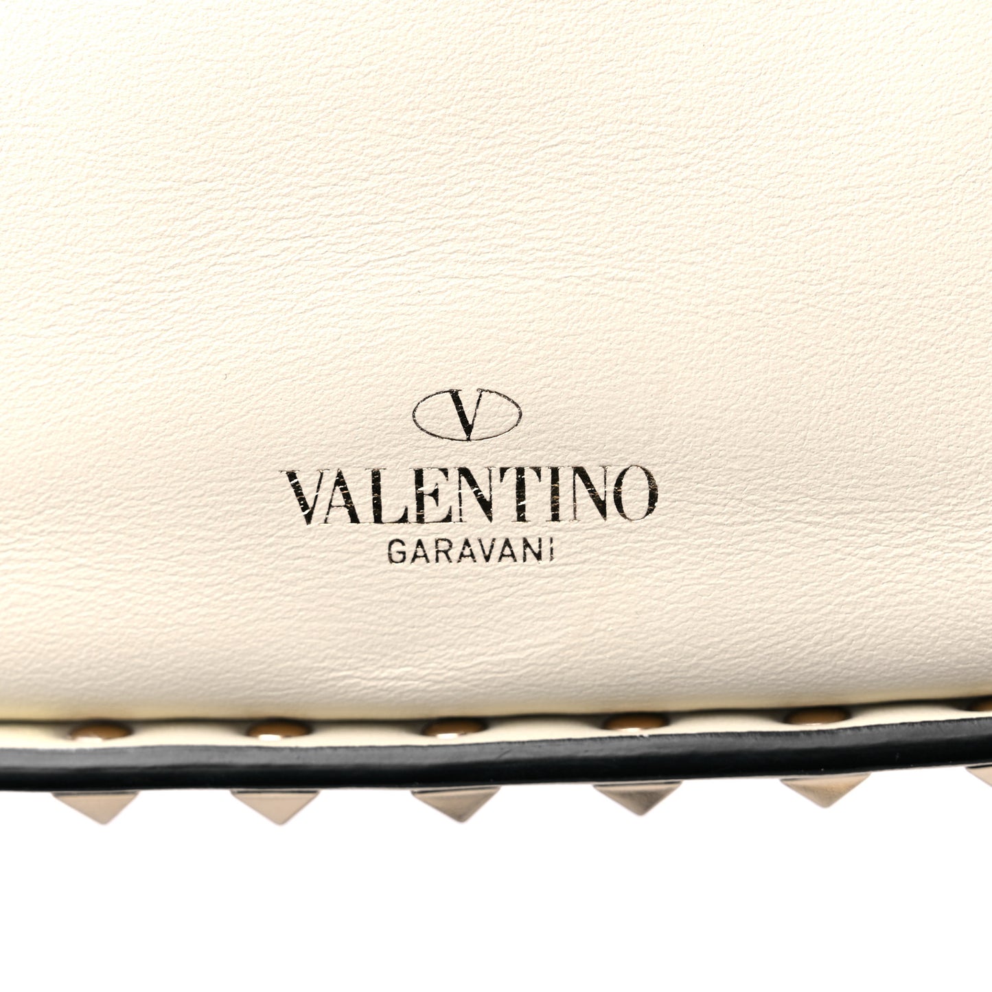 Calfskin Rockstud Bucket Bag Ivory