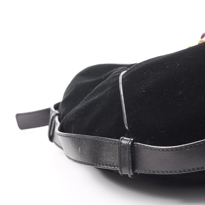 Saint Laurent Velvet Beaded Mombasa Black 15 of 17
