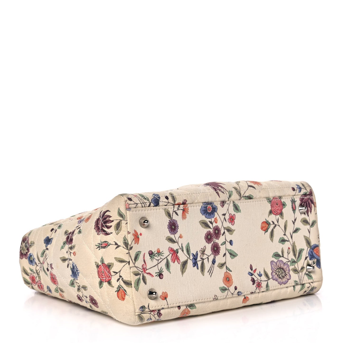 Canvas Nagoya Floral Medium Lady Dior White Multicolor