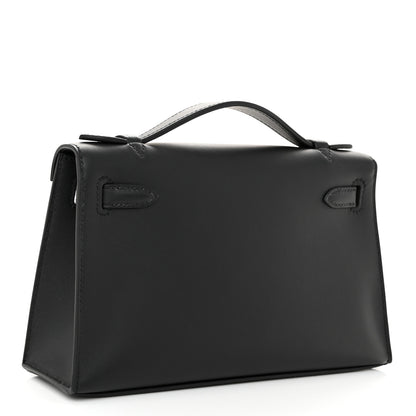 Hermes Swift Kelly Pochette Clutch Black 3 of 12