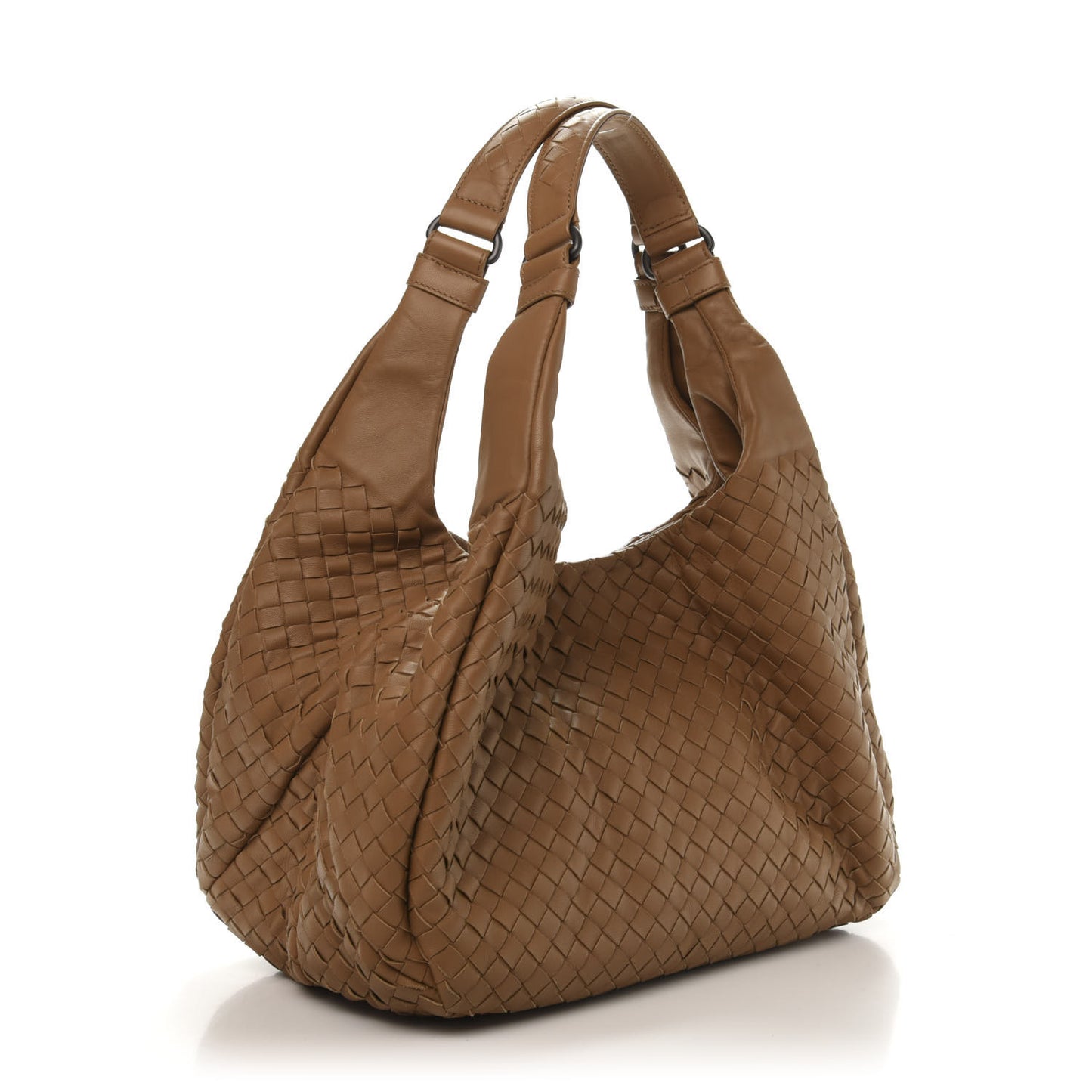 Nappa Intrecciato Medium Campana Hobo Noce