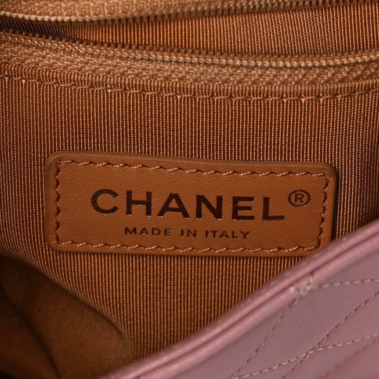 Lambskin Quilted Curved Flap Pink