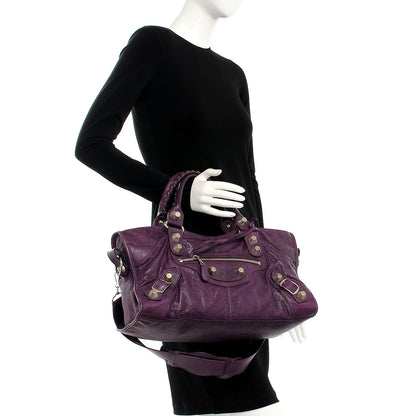 Balenciaga Agneau Giant 21 Silver Hardware Part Time Raisin 3 of 12