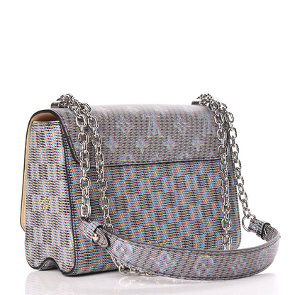 Louis Vuitton Calfskin Monogram LV Pop Twist Shoulder Bag MM Blue 3 of 10