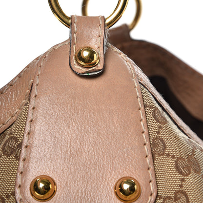 Gucci Monogram Large Jockey Hobo Beige 12 of 12