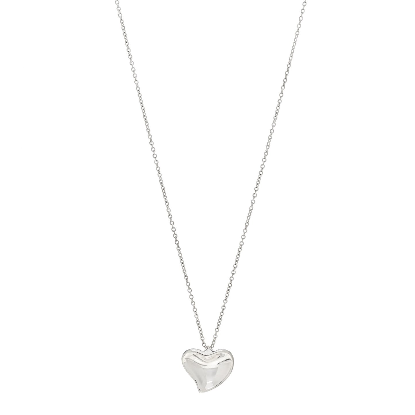 Sterling Silver 14mm Elsa Perretti Full Heart Pendant Necklace