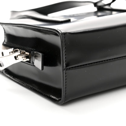 Prada Spazzolato Mini Re-Edition 1995 Double Handle Handbag Black 8 of 9