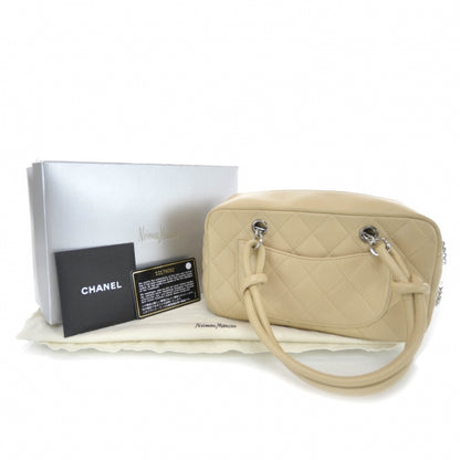 Chanel Calfskin Quilted Small Cambon Bowler Beige 3 of 12