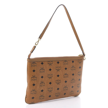 MCM Visetos Liz Shopper Tote Pouch Cognac 3 of 12