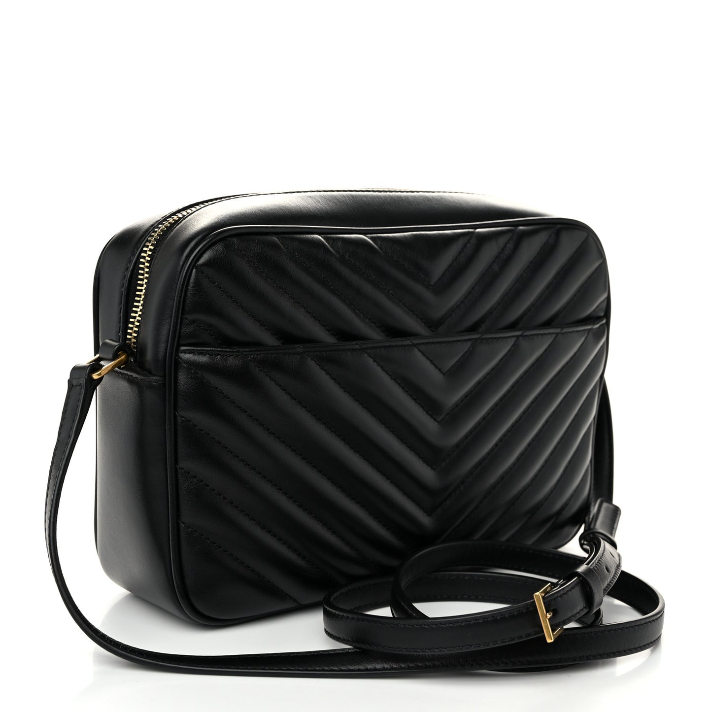 Calfskin Matelasse Monogram Lou Camera Bag Black