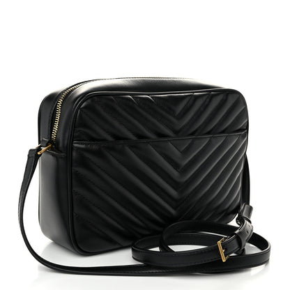 Saint Laurent Calfskin Matelasse Monogram Lou Camera Bag Black 3 of 10