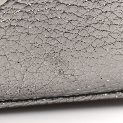 Alexander McQueen Metallic Calfskin Skull Short Flap Wallet Silver 9 of 9
