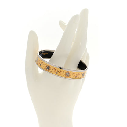 Hermes Enamel Printed Medium Moon Stars Bracelet 65 Yellow 2 of 6