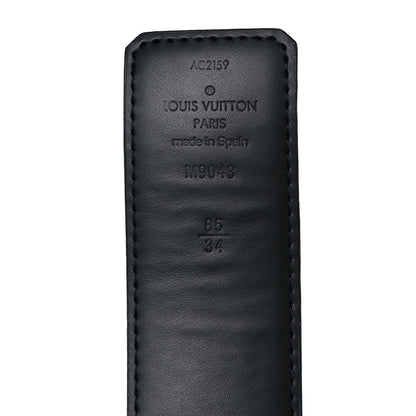 Louis Vuitton Monogram Eclipse Taigarama 40mm LV Initiales Reversible Belt 85 34 Black 3 of 6