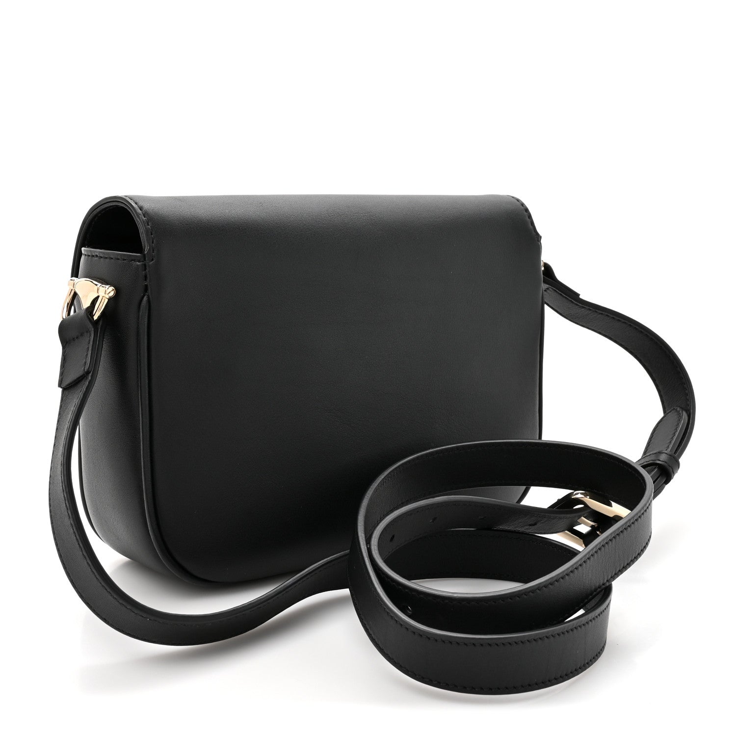 Gucci Arabella Calfskin Horsebit 1955 Soft Small Shoulder Bag Black 3 of 11