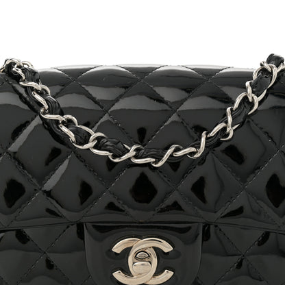 Chanel Patent Calfskin Quilted Mini Rectangular Flap Black 8 of 14