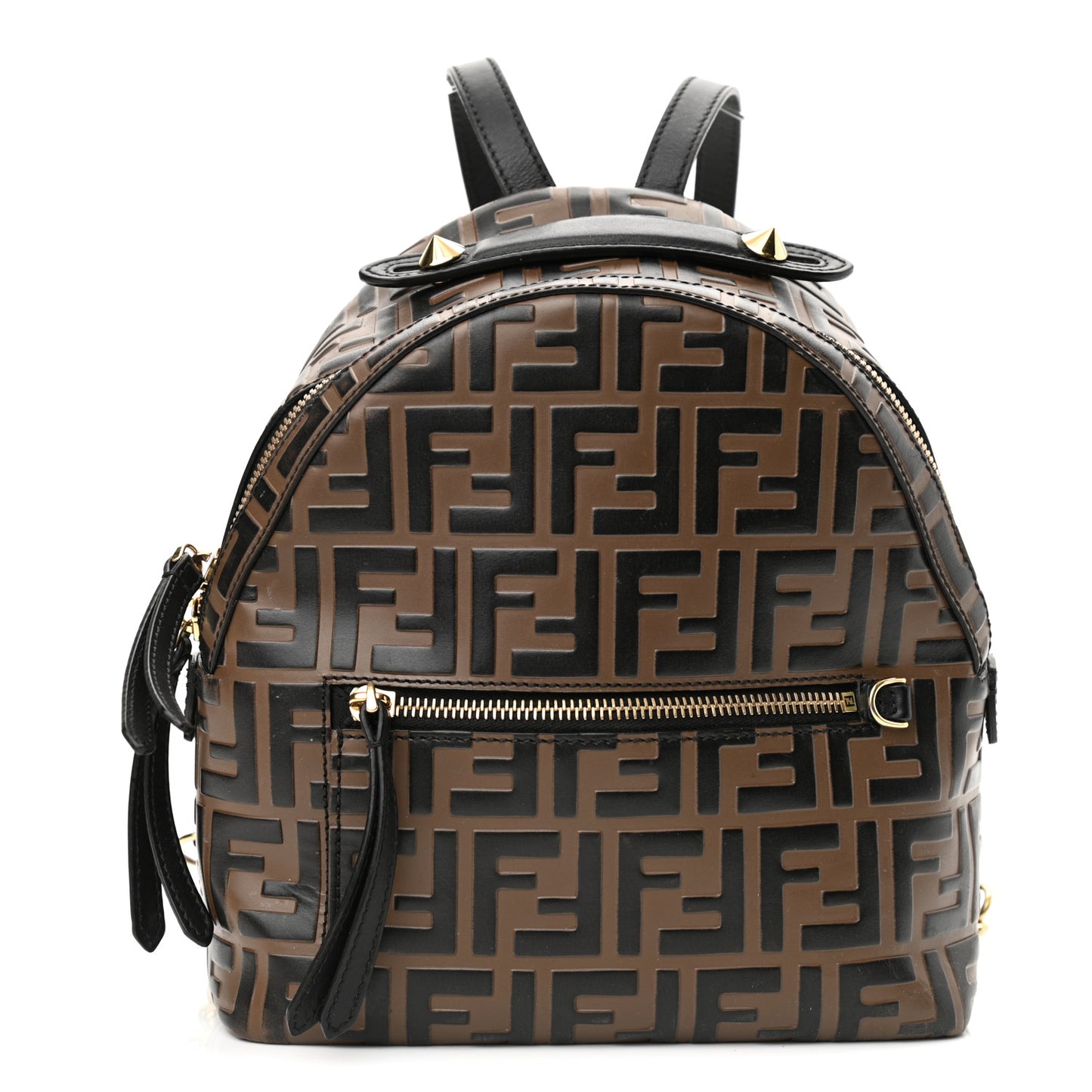Vitello Bi-Color FF 1974 Embossed Mini Backpack Maya Black