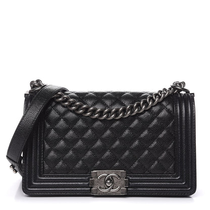Chanel Caviar Quilted Medium Boy Flap Black 1 of 13