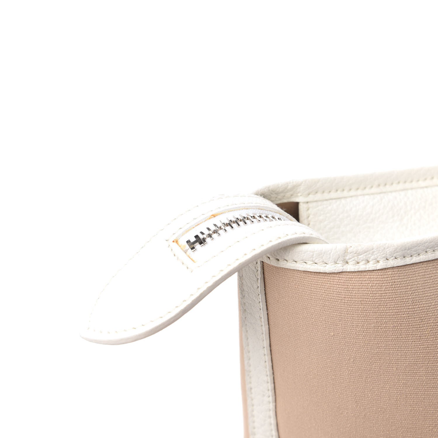 Hermes Buffle Skipper Toile Garden 36 MM Zip Tote White 10 of 10
