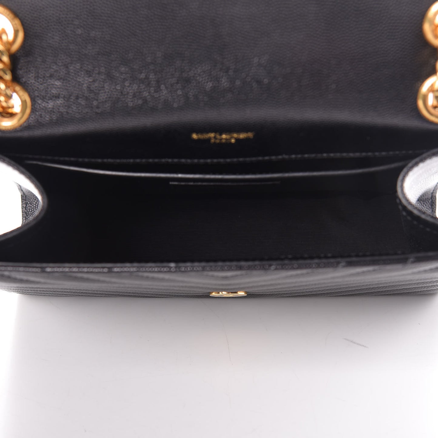 Grain De Poudre Matelasse Chevron Medium Monogram Satchel Black