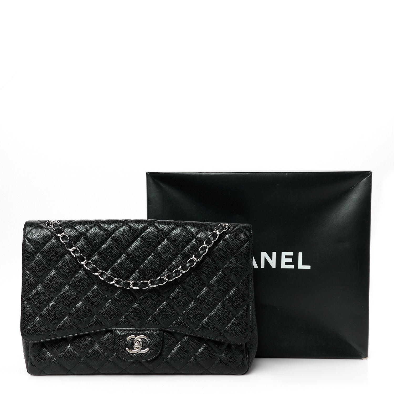 Chanel Caviar Quilted Maxi Single Flap Black 12 of 12