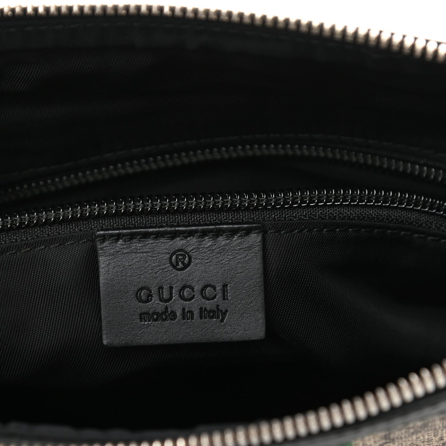 Gucci GG Supreme Monogram Web Messenger Bag Black 6 of 14