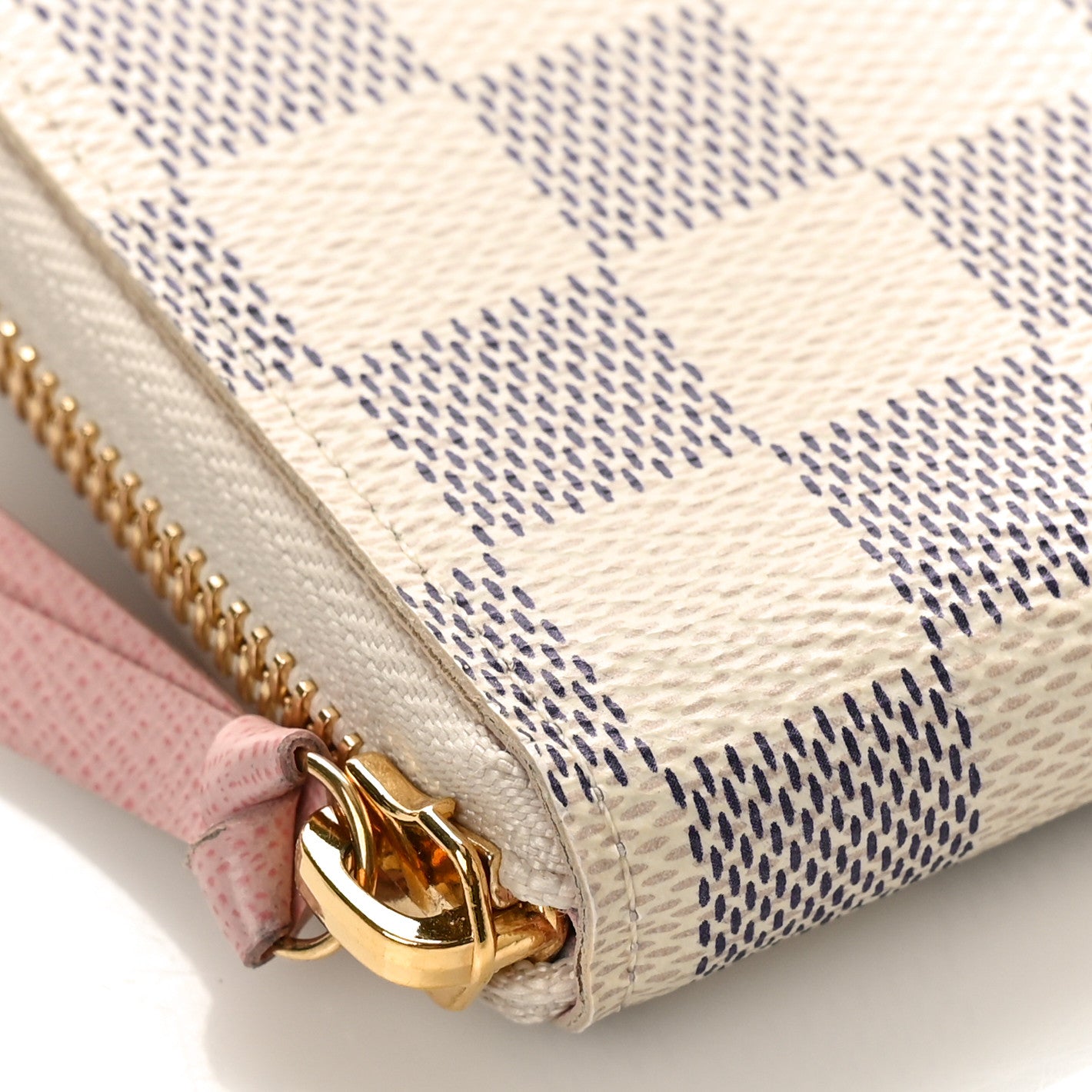 Damier Azur Clemence Wallet Rose Ballerine