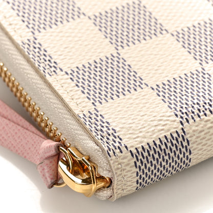Louis Vuitton Damier Azur Clemence Wallet Rose Ballerine 7 of 8