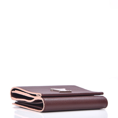 Louis Vuitton Calfskin LockMe II Compact Wallet Prune 4 of 9