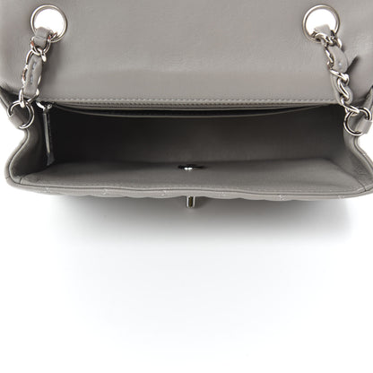 Chanel Lambskin Quilted Mini Rectangular Flap Grey 5 of 11