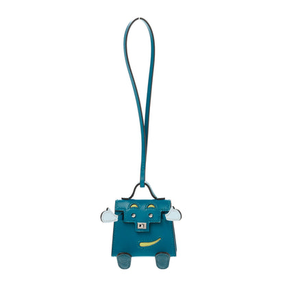 Hermes Tadelakt Chevre Mysore Kelly Quelle Idole Bag Charm Bleu Izmir Jaune Bourgeon Bleu Brume Vert Bosphore 1 of 4