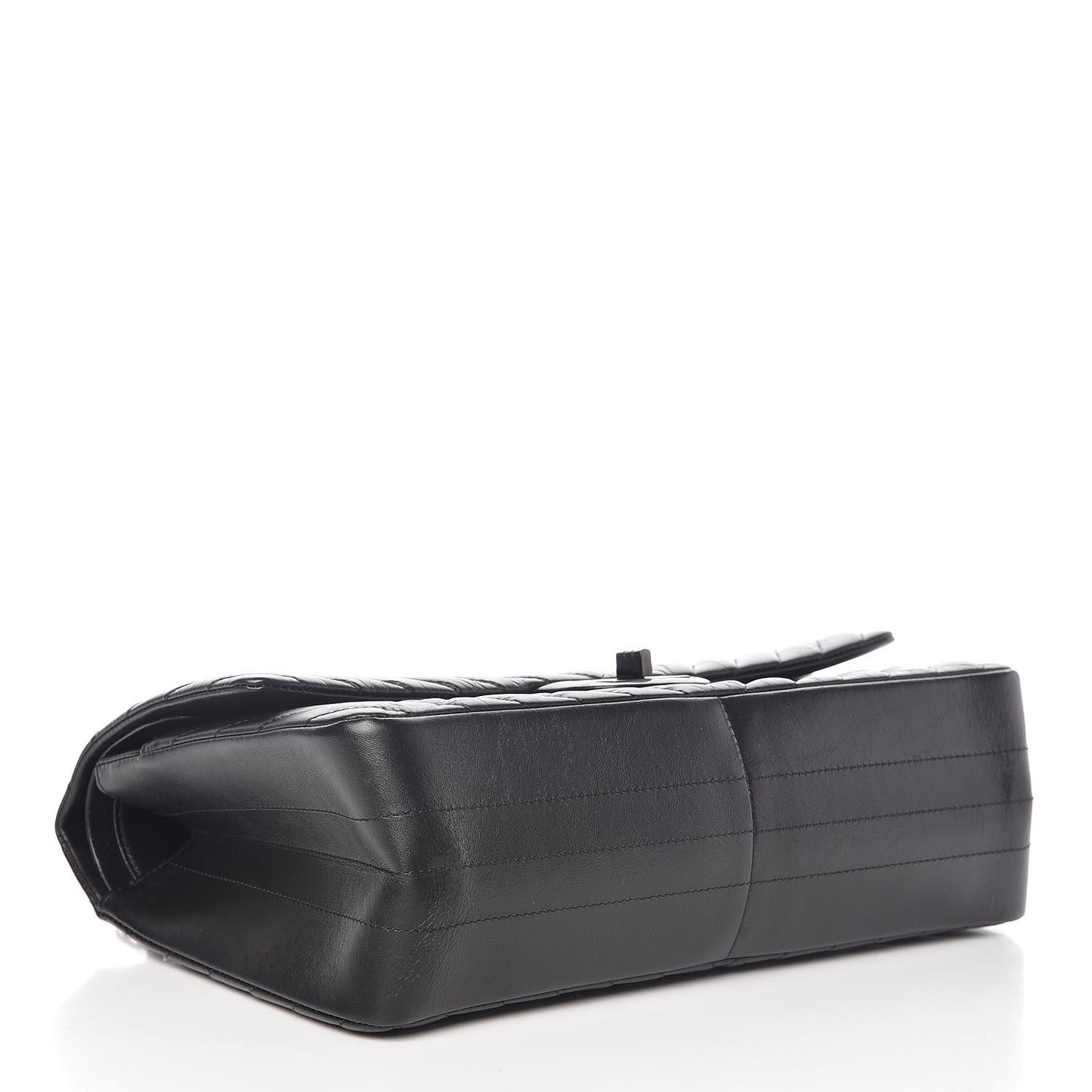 Aged Calfskin Chevron Quilted 2.55 Reissue 226 So Black