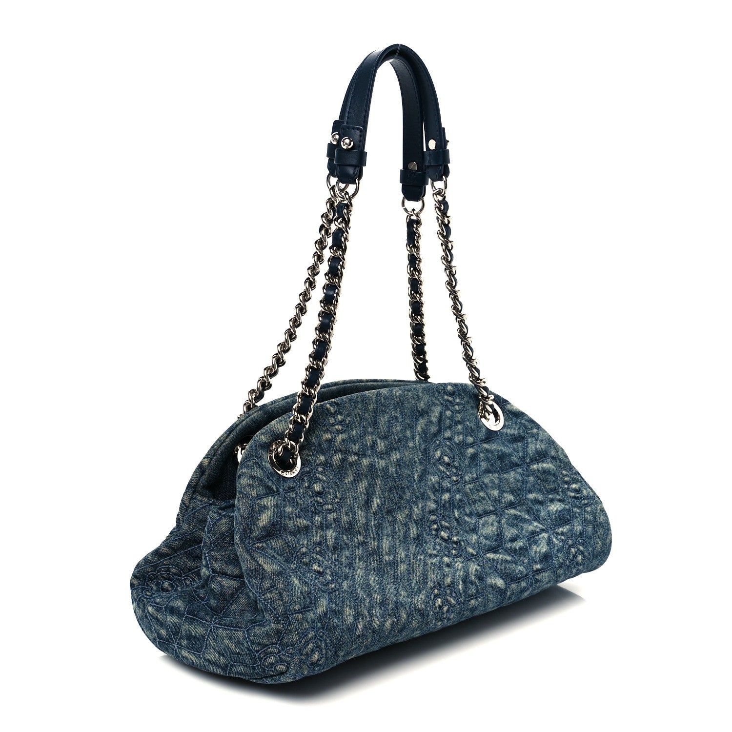 Chanel Denim Camellia Embroidered Just Mademoiselle 3 of 11
