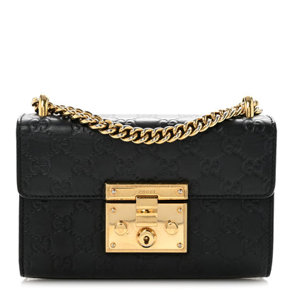 Gucci Guccissima Small Padlock Shoulder Bag Black 1 of 14