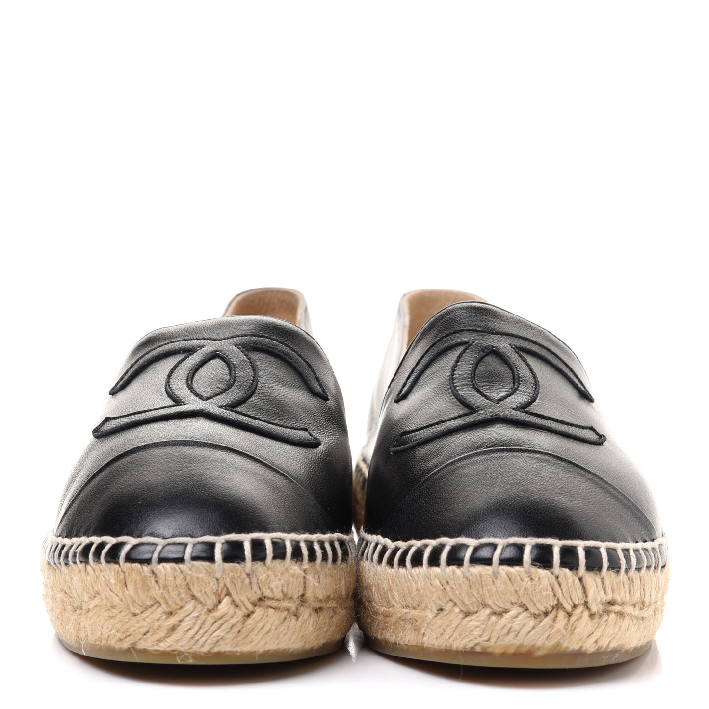 Lambskin CC Espadrilles 36 Black